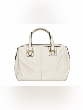 Coach Ivory Leather Satchel Bag 🤍 Gold Hardware /Spacious Everyday Tote